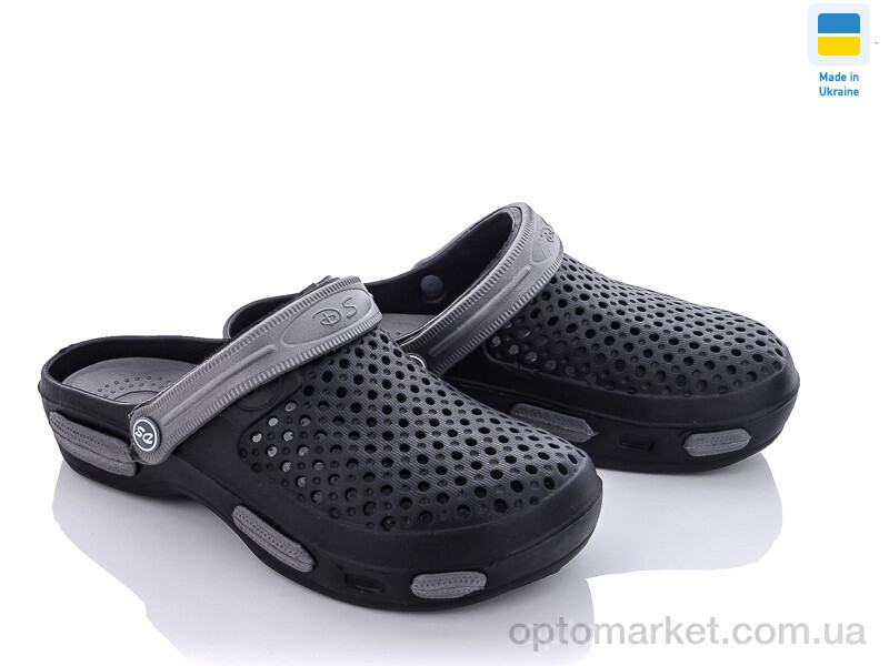 Купить Крокси чоловічі DS Украина сабо черно-серый DS чорний, фото 1