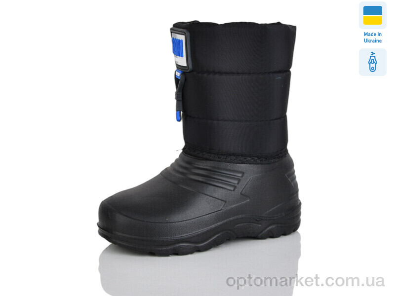 Купить Чоботи з піни дитячі ДС12 синій Olimp чорний, фото 1