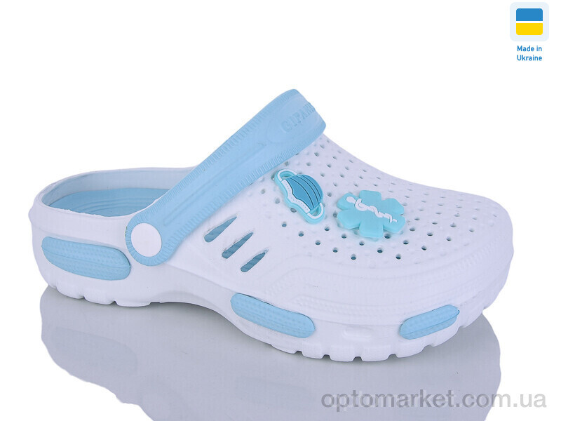 Купить Крокси унісекс DS48 біло-бірюзов. Gipanis білий, фото 1