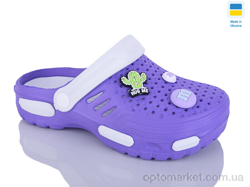 Купить Крокси унісекс DS48 бузково-білий Gipanis фіолетовий, фото 1