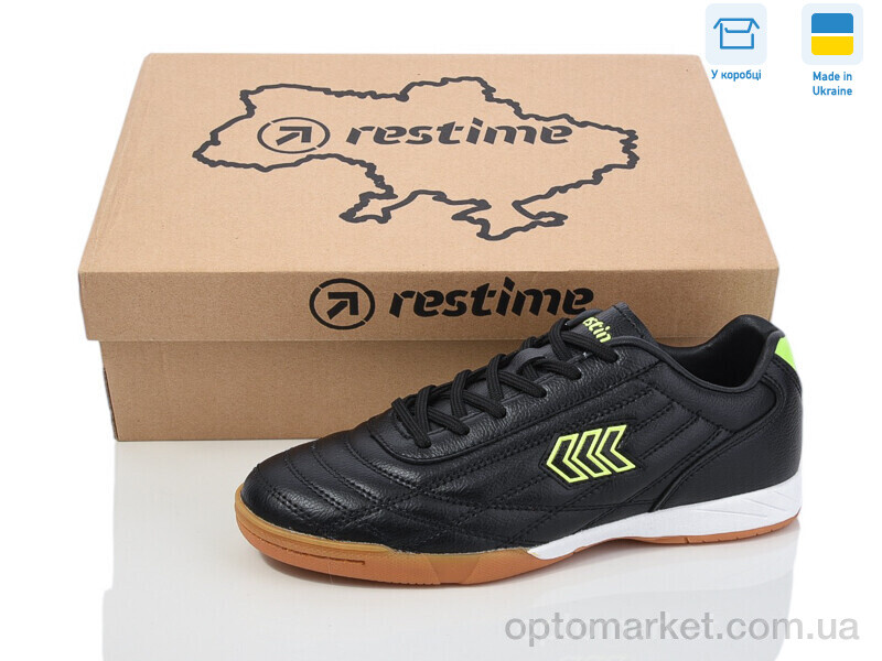 Купить Футбольне взуття дитячі DW024133 black-lime Restime чорний, фото 1