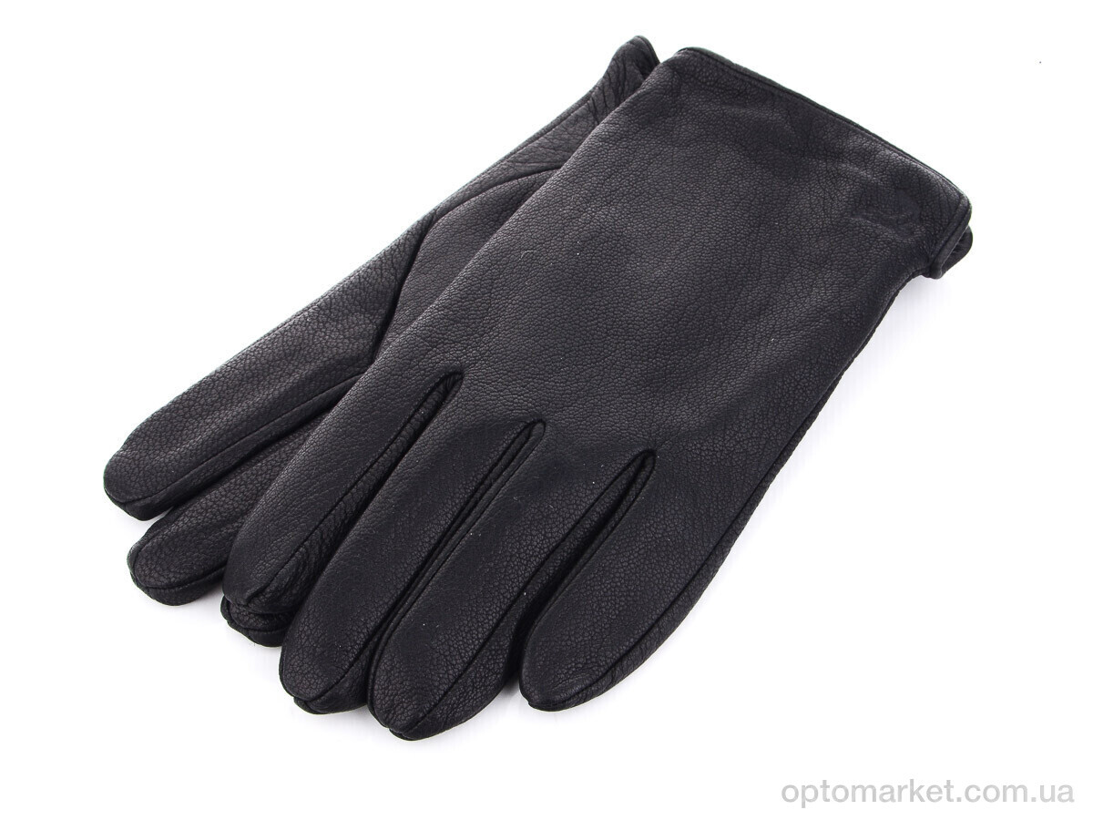Купить Рукавички чоловічі E0533М шкіра оленя махра Королева чорний, фото 1