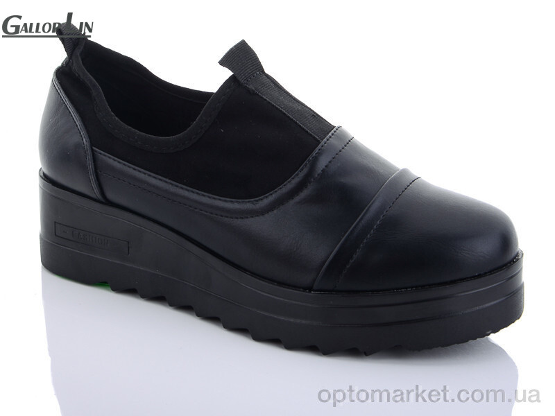Купить Туфлі жіночі E125 Gallop Lin чорний, фото 1