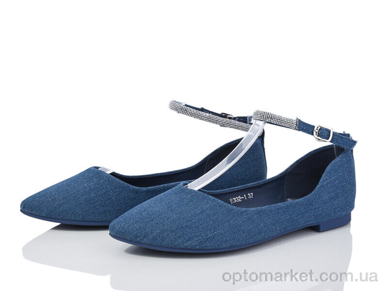 Купить Балетки жіночі E332-1 Loretta синій, фото 1