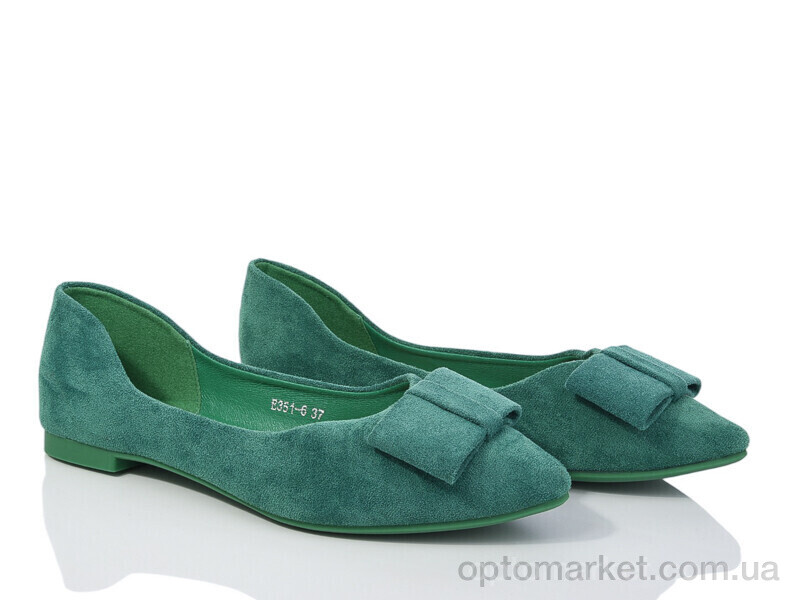 Купить Балетки жіночі E351-6 Loretta зелений, фото 1