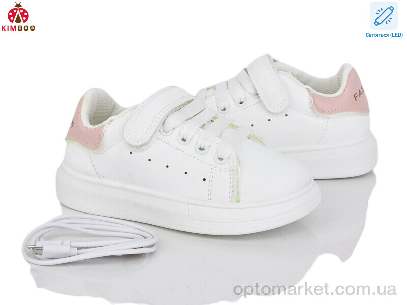 Купить Кросівки дитячі E505-2F LED Kimbo-o білий, фото 1