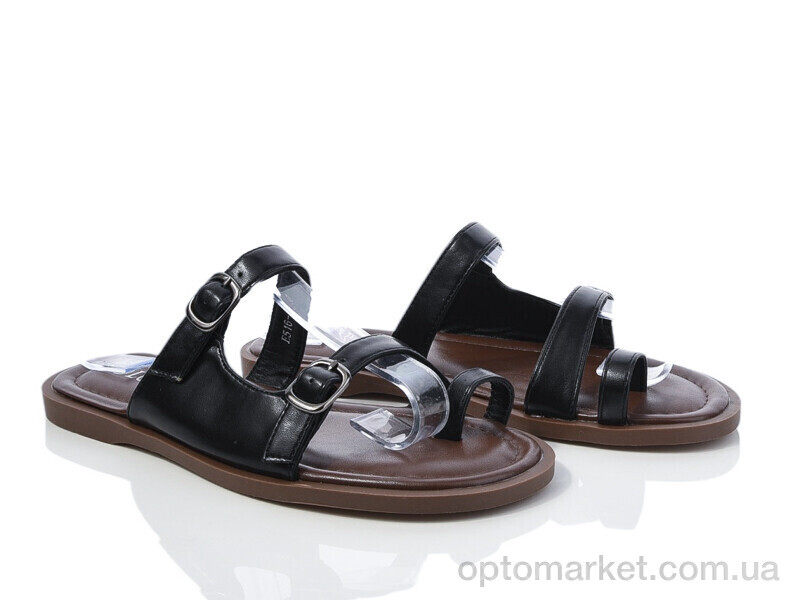 Купить Шльопанці жіночі E516-1 Loretta чорний, фото 1