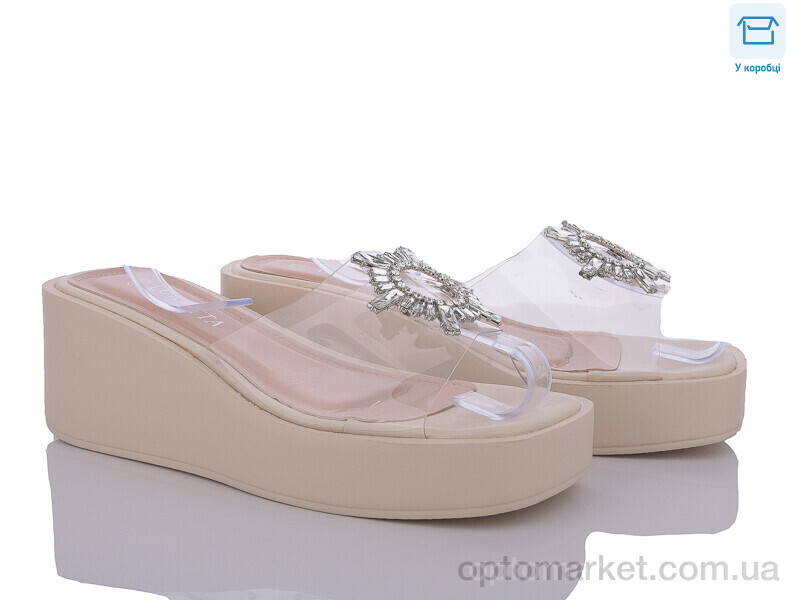Купить Шльопанці жіночі E698-5 Loretta бежевий, фото 1