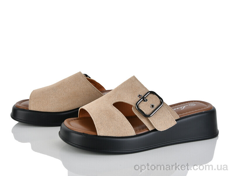 Купить Шльопанці жіночі E721-5 Loretta бежевий, фото 1