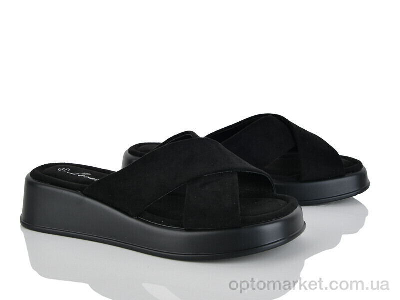 Купить Шльопанці жіночі E722-5 Loretta чорний, фото 1