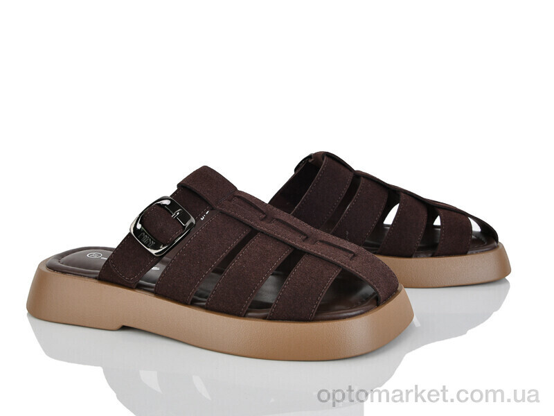 Купить Шльопанці жіночі E729-2 Loretta коричневий, фото 1