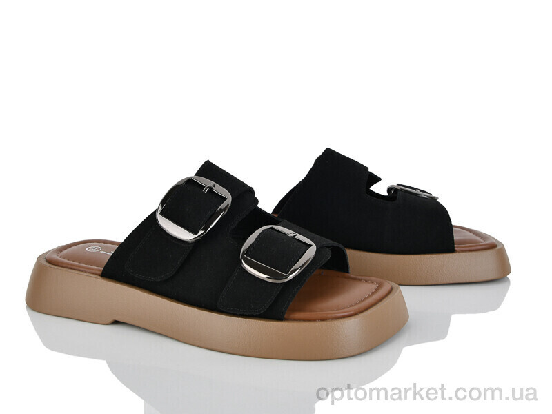 Купить Шльопанці жіночі E730-1 Loretta чорний, фото 1