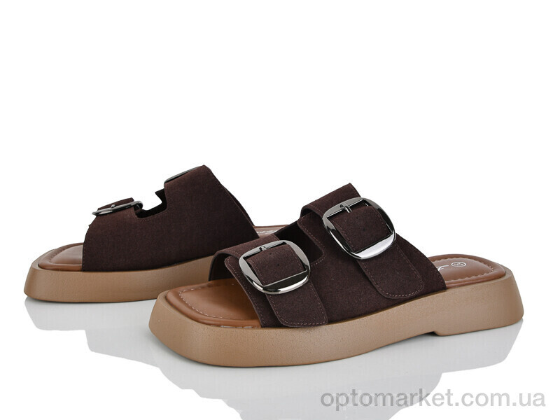 Купить Шльопанці жіночі E730-2 Loretta коричневий, фото 1