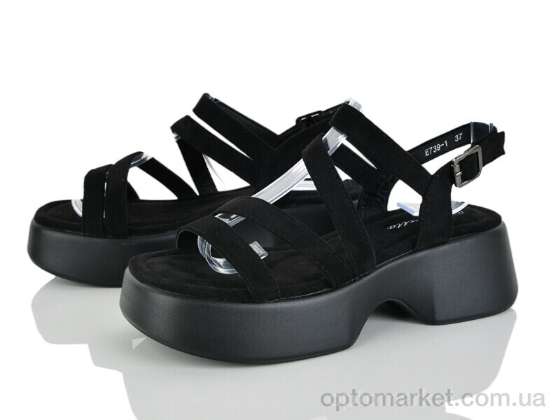 Купить Босоніжки жіночі E739-1 Loretta чорний, фото 1