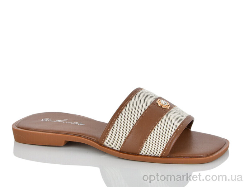 Купить Шльопанці жіночі E740-3 Loretta коричневий, фото 1