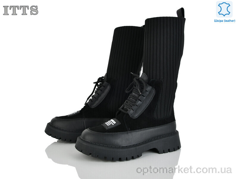 Купить Чоботи жіночі E77-1 ITTS чорний, фото 1