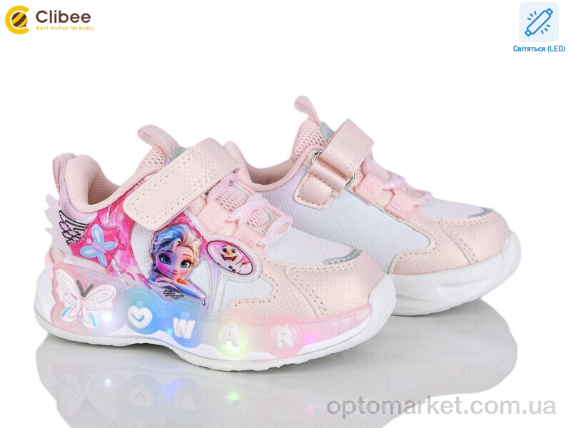 Купить Кросівки дитячі EA653 pink LED Clibee рожевий, фото 1