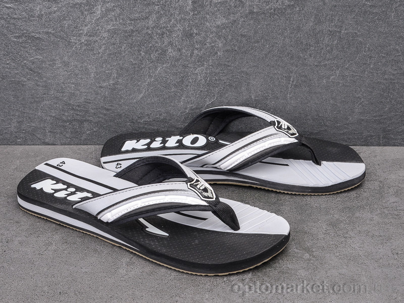 Купить Шльопанці чоловічі ETGM9275 black Kito чорний, фото 2