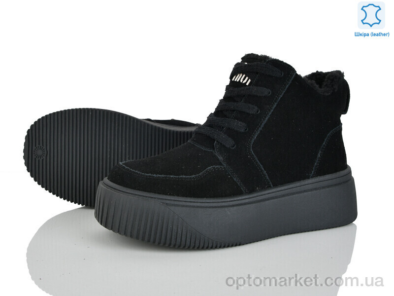 Купить Черевики жіночі F001-2 Canoa чорний, фото 1