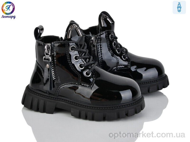 Купить Черевики дитячі F012D-1 Леопард чорний, фото 1