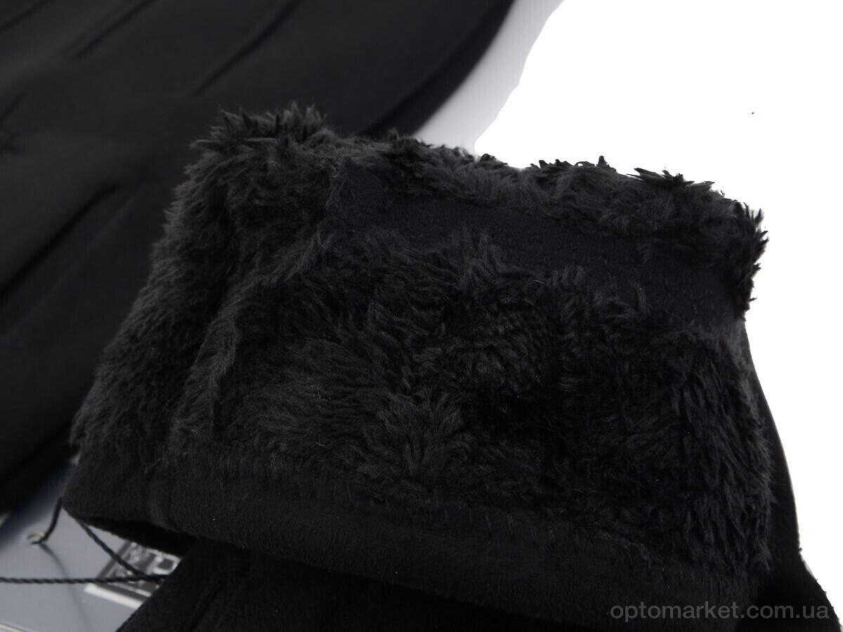 Купить Рукавички чоловічі F01М замш black RuBi чорний, фото 3