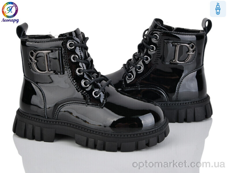Купить Черевики дитячі F022B-1 Леопард чорний, фото 1