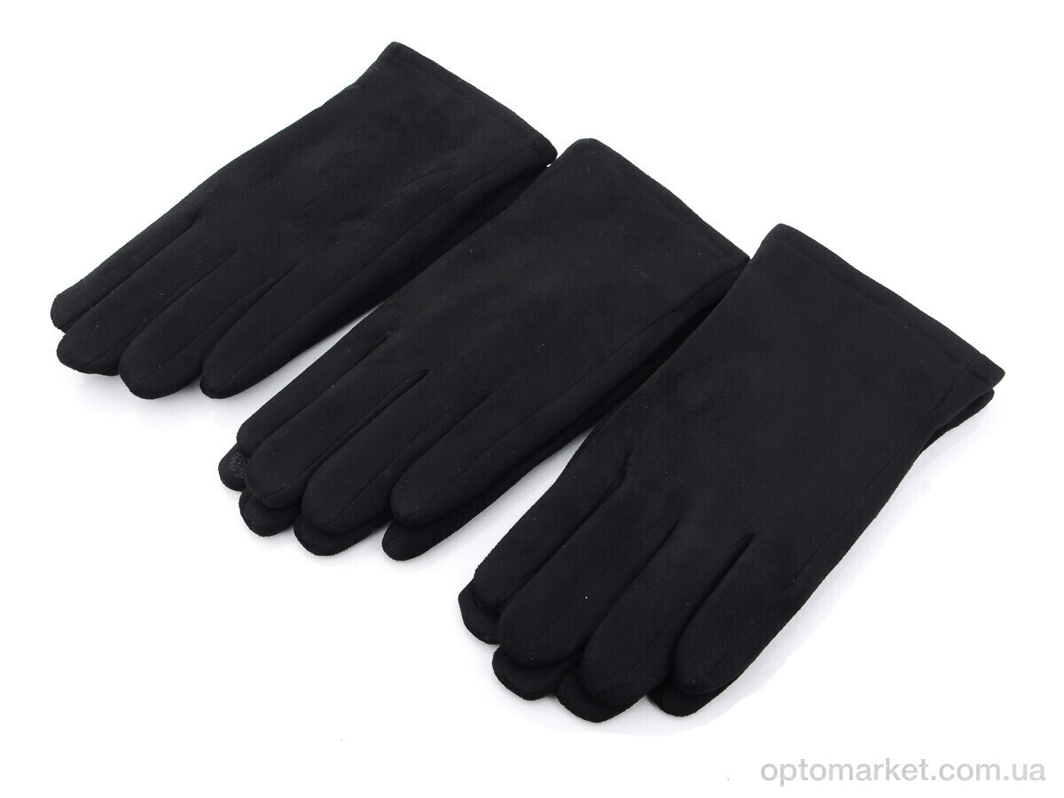 Купить Рукавички чоловічі F02М замш black RuBi чорний, фото 1