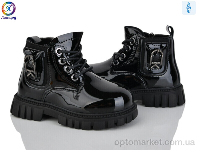 Купить Черевики дитячі F032D-1 Леопард чорний, фото 1