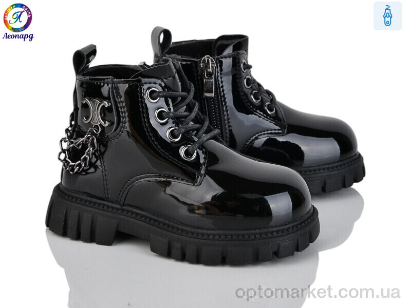Купить Черевики дитячі F042D-1 Леопард чорний, фото 1