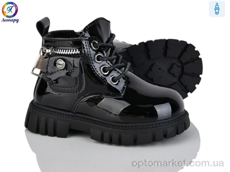 Купить Черевики дитячі F052D-1 Леопард чорний, фото 1