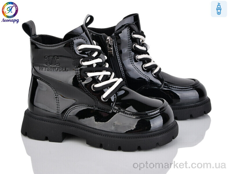 Купить Черевики дитячі F062B-1 Леопард чорний, фото 1