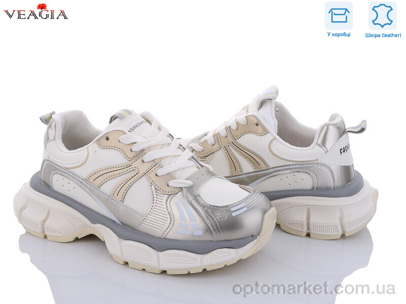 Купить Кросівки жіночі F1055-1 на флисе Veagia білий, фото 1