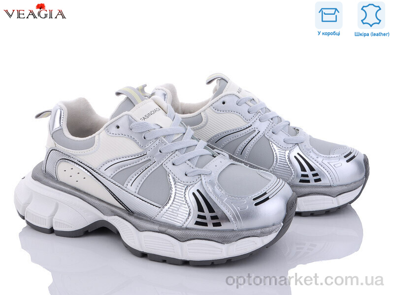 Купить Кросівки жіночі F1055-2 на флисе Veagia сірий, фото 1