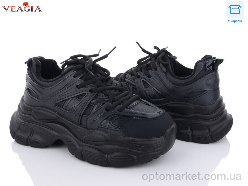 Купить Кросівки жіночі F1057-1 на флисе Veagia-ADA чорний, фото 1