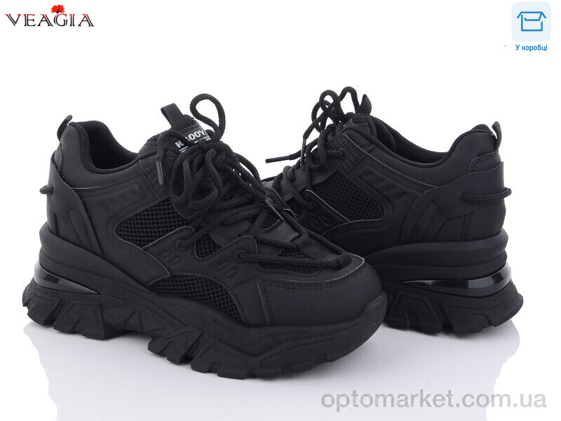 Купить Кросівки жіночі F1078-1 Veagia чорний, фото 1