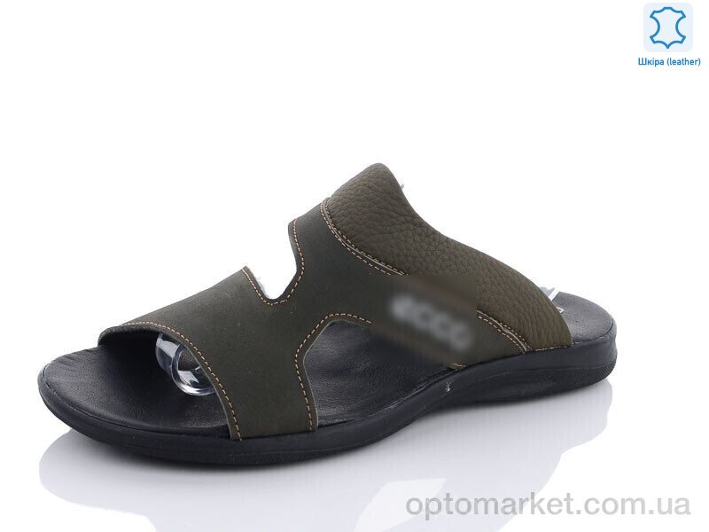 Купить Шльопанці чоловічі F11 хакі E.co зелений, фото 1