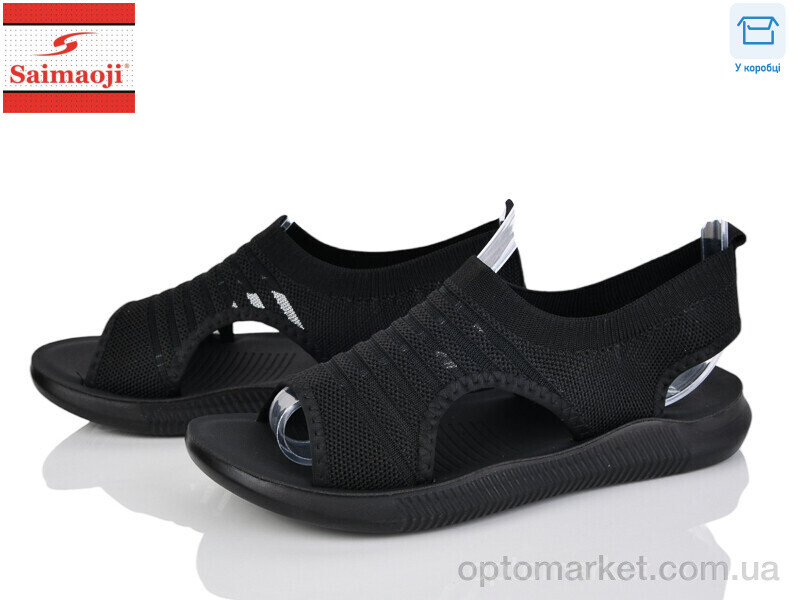 Купить Босоніжки жіночі F120-1 Saimaoji чорний, фото 1