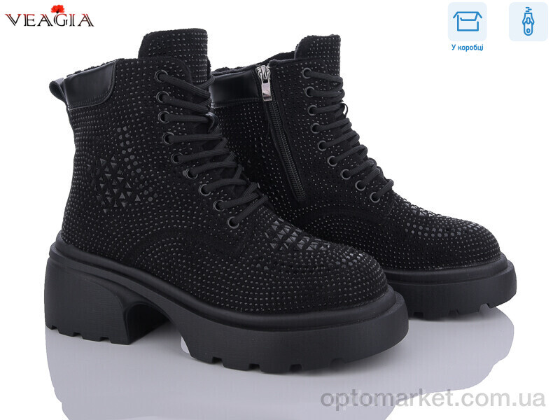 Купить Черевики жіночі F1206-1 Veagia чорний, фото 1