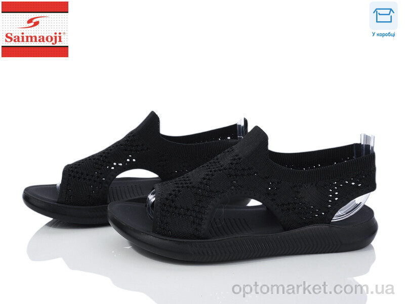 Купить Босоніжки жіночі F132-1 Saimaoji чорний, фото 1