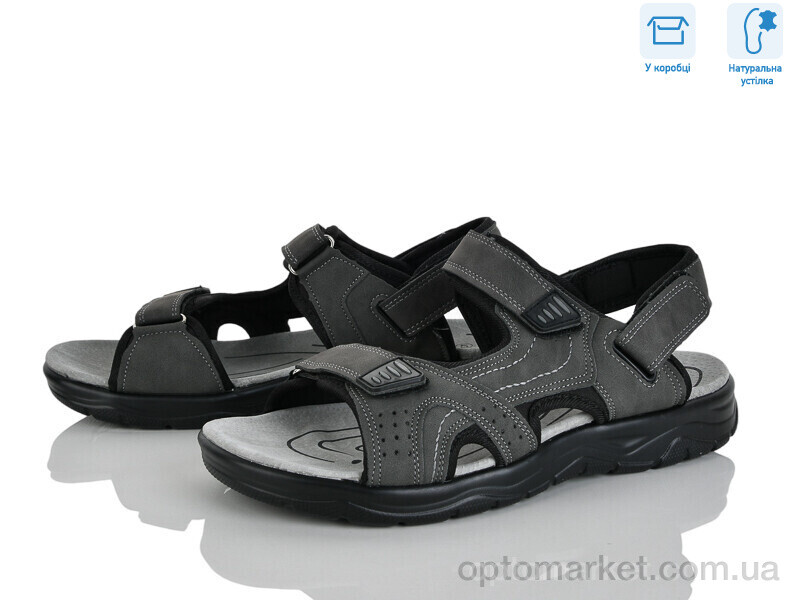 Купить Сандалі чоловічі F17-2 Hongquan сірий, фото 1