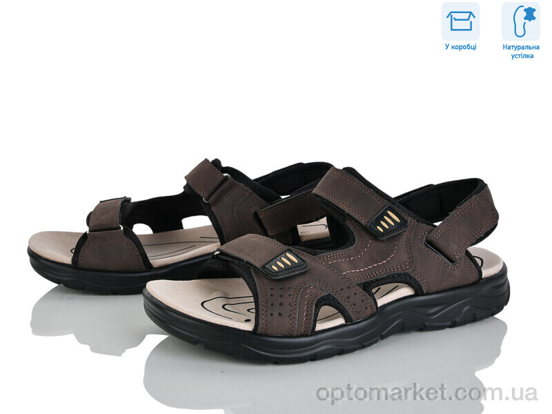 Купить Сандалі чоловічі F17-5 Hongquan коричневий, фото 1