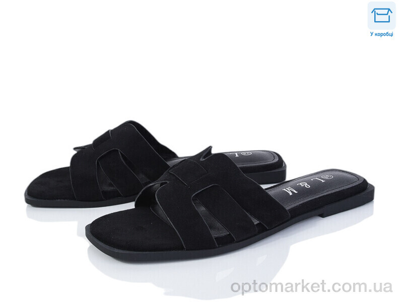 Купить Шльопанці жіночі F175-1 L&M чорний, фото 1