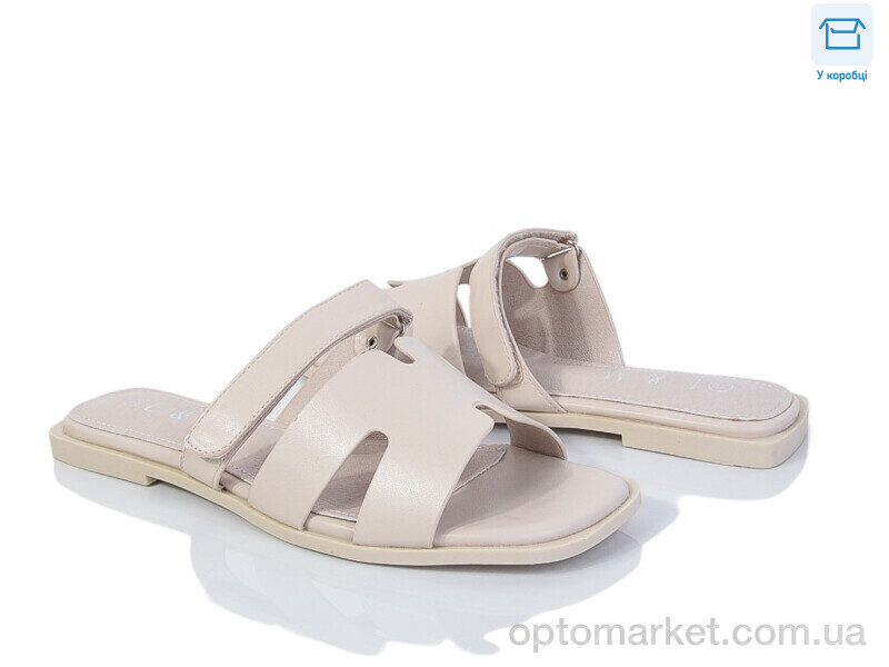 Купить Шльопанці жіночі F179-6 L&M бежевий, фото 1