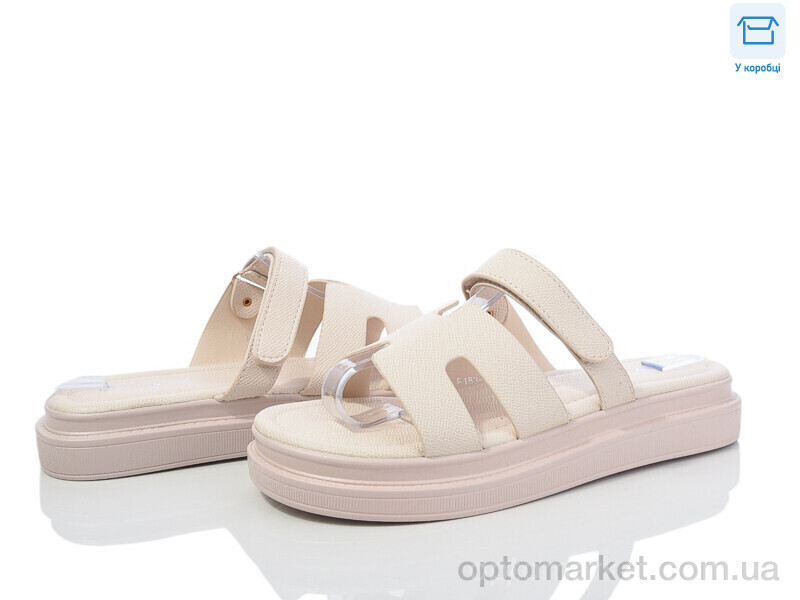 Купить Шльопанці жіночі F183-2 L&M бежевий, фото 1
