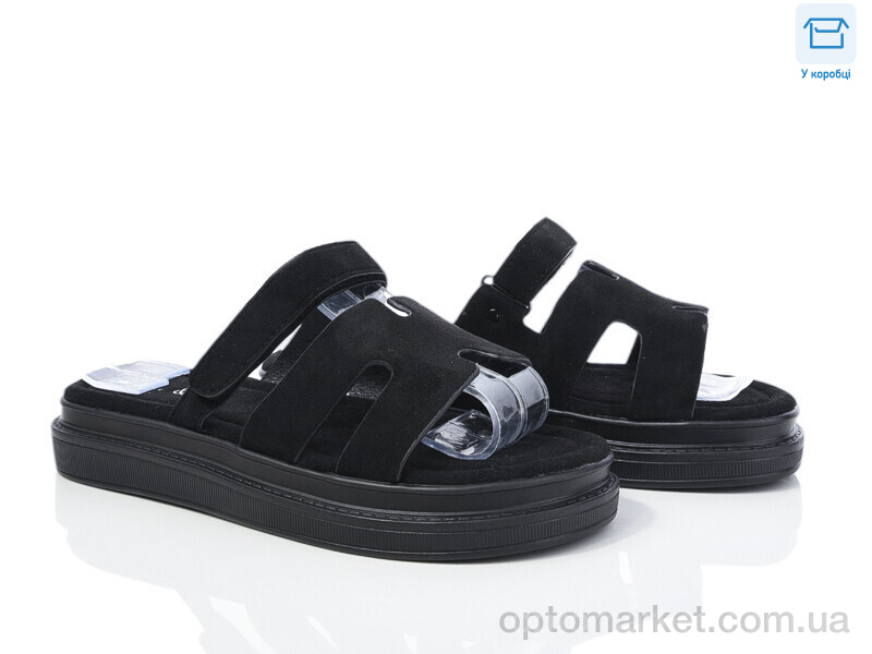 Купить Шльопанці жіночі F183-4 L&M чорний, фото 1