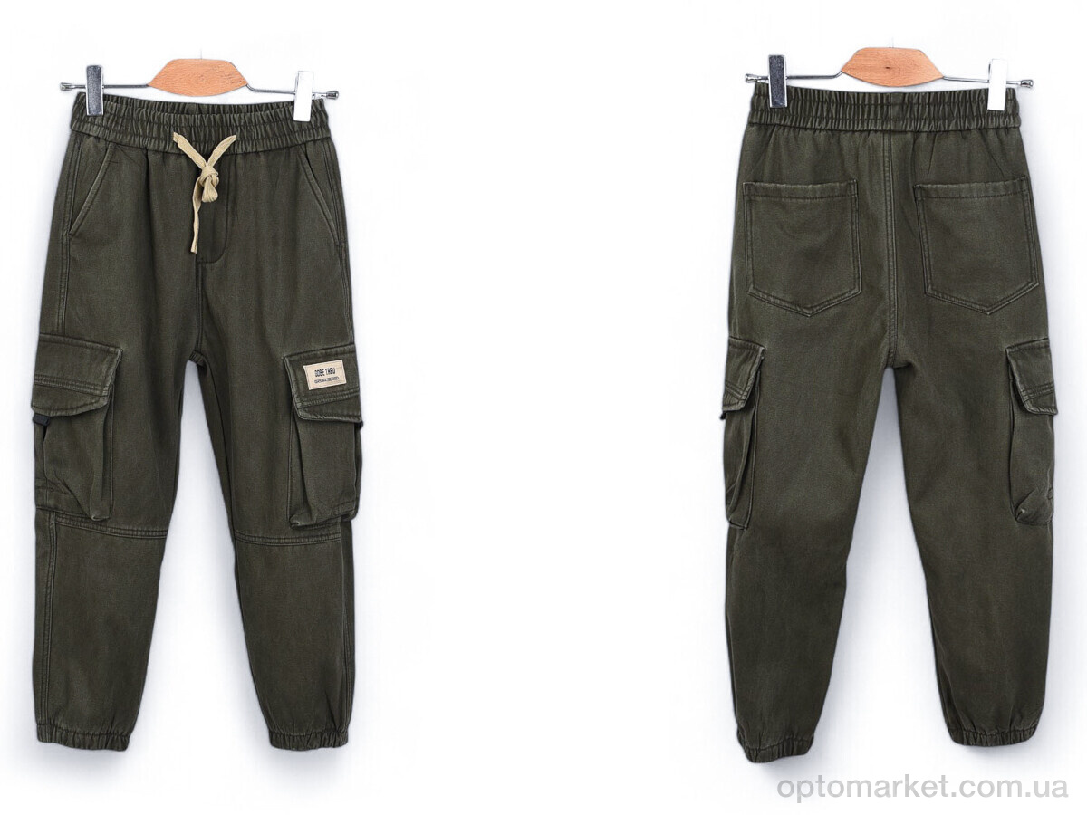 Купить Джинси дитячі F1956-4 фліс Baronjns хакі, фото 3