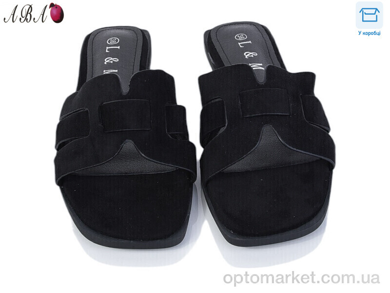 Купить Шльопанці жіночі F1ABA75-1 L&M чорний, фото 2