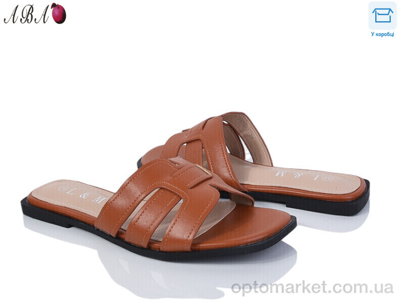 Купить Шльопанці жіночі F1ABA76-4 L&M коричневий, фото 1