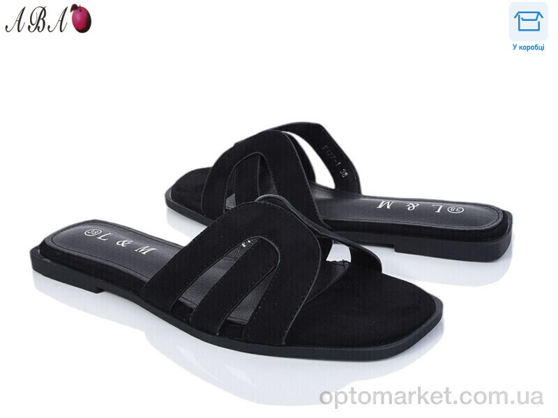 Купить Шльопанці жіночі F1ABA77-1 L&M чорний, фото 1