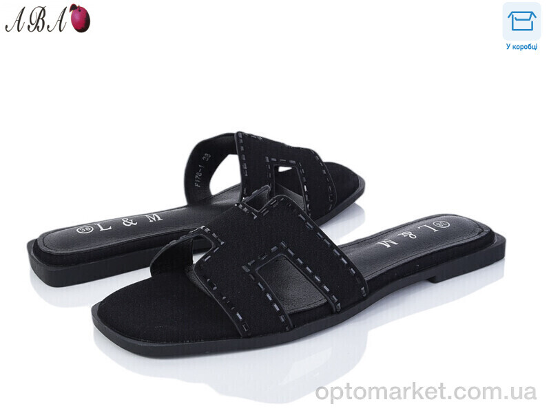 Купить Шльопанці жіночі F1ABA78-1 L&M чорний, фото 1